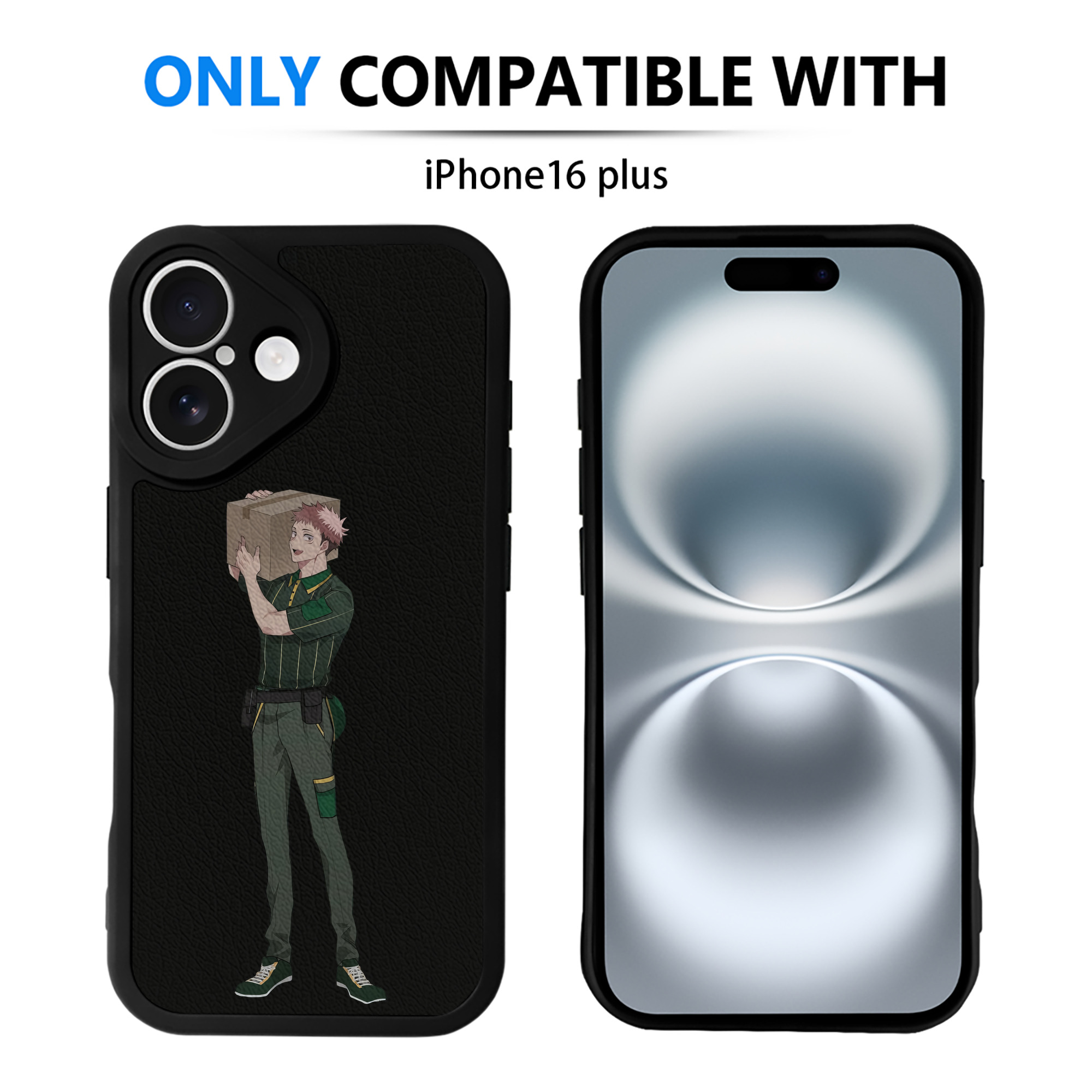 （画像用） 呪術廻戦 Jujutsu Kaisen 【iPhone 16シリーズ対応】シリコンスマホケース（レザー調） 材質：シリコン